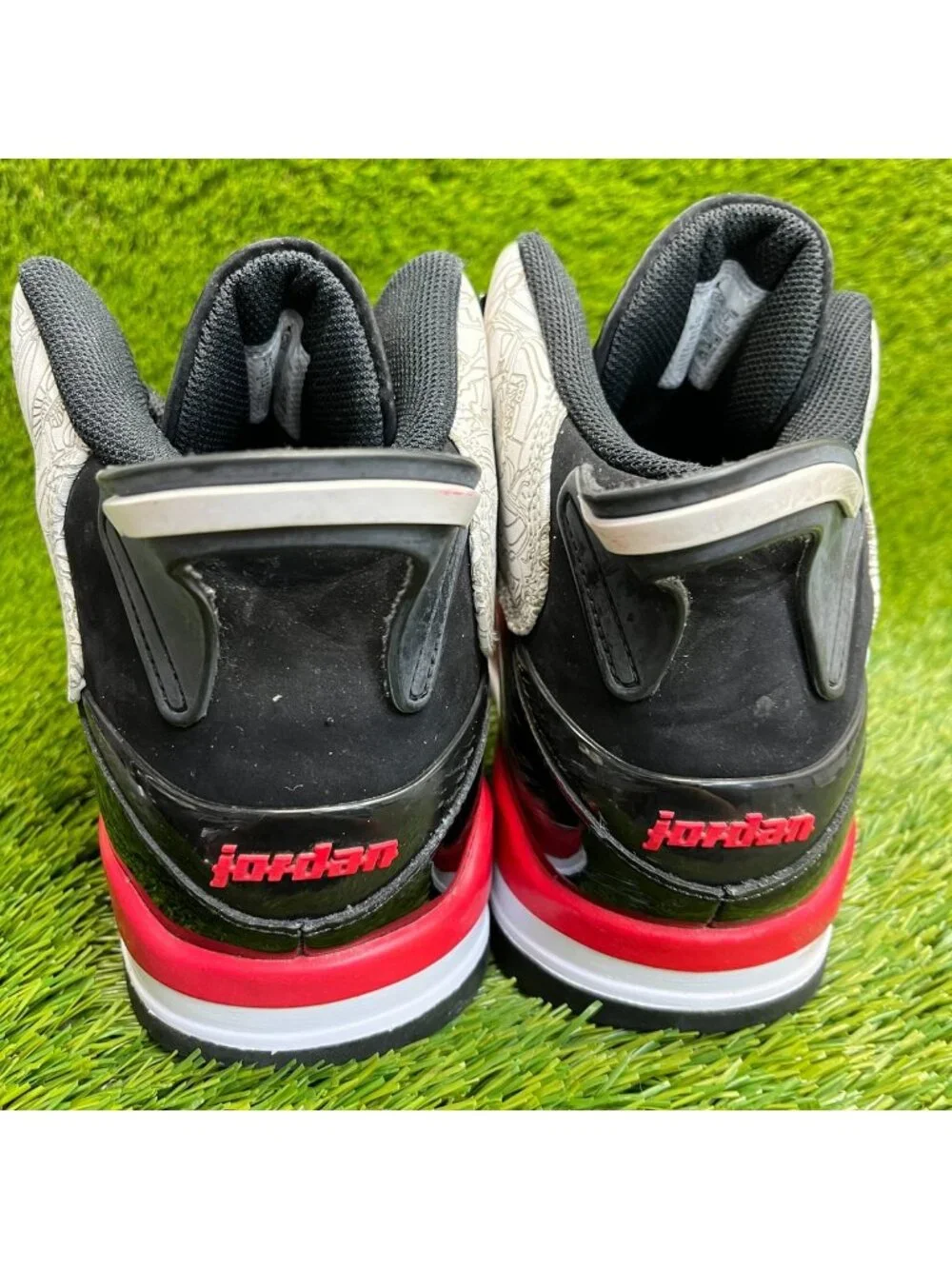 Nike Air Jordan Dub Zero Mens Size 12 Black White Red Basketball Shoes Sneakers
